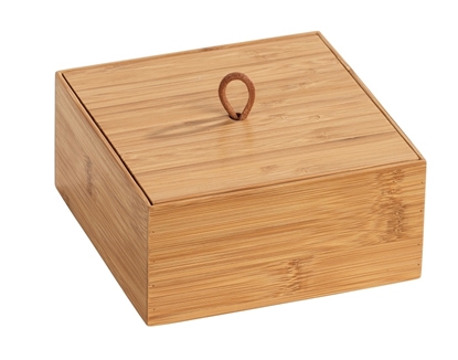 Εικόνα της Κουτί Μπάνιου Bamboo με καπάκι Terra 15X15X7,WENKO