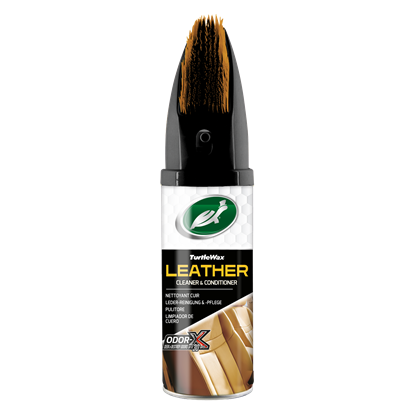 Εικόνα της Καθαριστικός αφρός & μαλακτικό δέρματος POWER OUT Leather Cleaner 52895 aerosol with brush 400ml