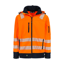 Εικόνα από GREGOR HIGH VIZ SOFTSHELL JACKET ORANGE/NAVY XL