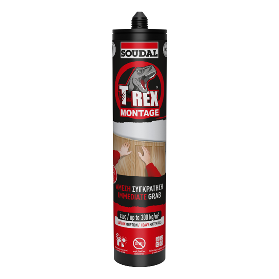 Εικόνα από Τ-Rex High-Tack μονταζόκολλα νερού λευκη 310ml