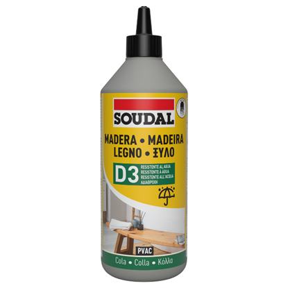 Εικόνα της Κόλλα ξύλου D3 PVA 750gr, Soudal