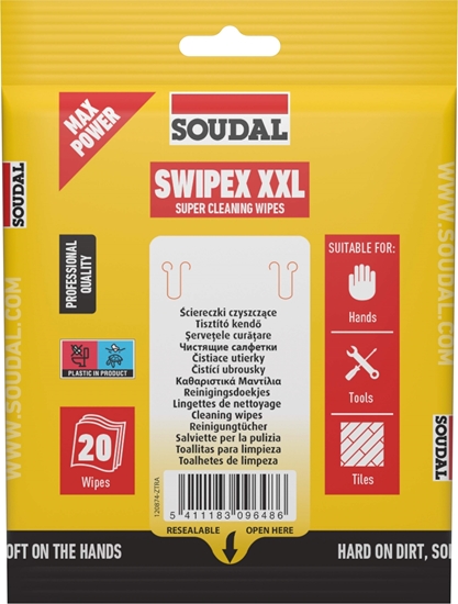 Εικόνα από Swipex pocket υγρά μαντηλάκια καθαρισμού γενικής χρήσης 20τεμ
