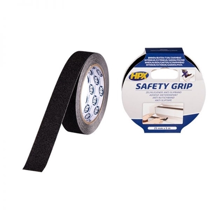 Εικόνα της Safety grip αντιολισθητική ταινία ασφαλείας μαύρη 25mmx5m