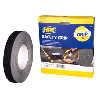 Εικόνα της Safety grip αντιολισθητική ταινία ασφαλείας μαύρη 25mmx18m