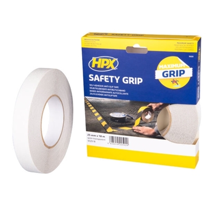 Εικόνα της Safety grip αντιολισθητική ταινία ασφαλείας ημιδιαφανής 25mmx18m