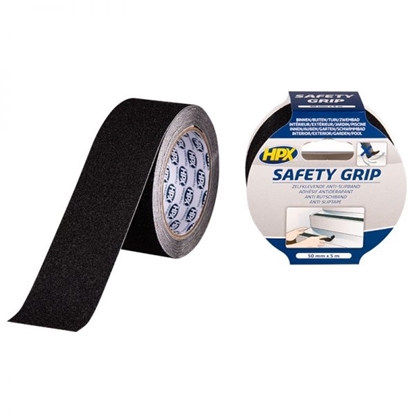 Εικόνα της Safety grip αντιολισθητική ταινία ασφαλείας μαύρη 50mmx5m