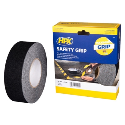 Εικόνα της Safety grip αντιολισθητική ταινία ασφαλείας μαύρη 50mmx18m