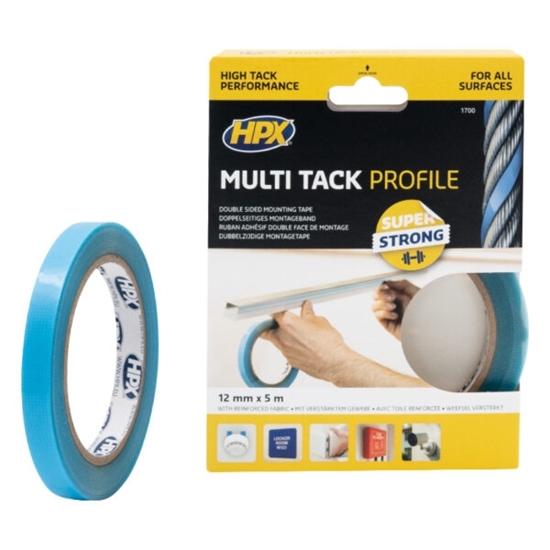 Εικόνα από Ημιδιάφανη ταινία διπλής όψης Multi Tack 12mm x 5m