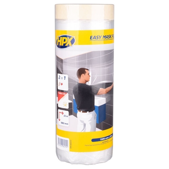 Εικόνα από Easy Mask film/Διάφανη μεμβράνη με χαρτοταινία 80°C 1800mm x 33m